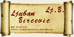 Ljuban Birčević vizit kartica